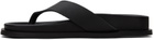 ST. AGNI Black Thong Slides