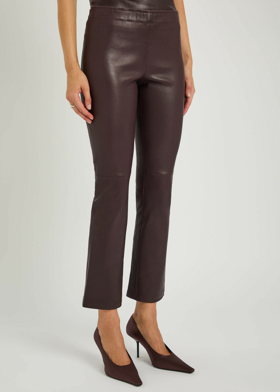 Stouls JP Twenty Stretch-leather Trousers Dark Brown
