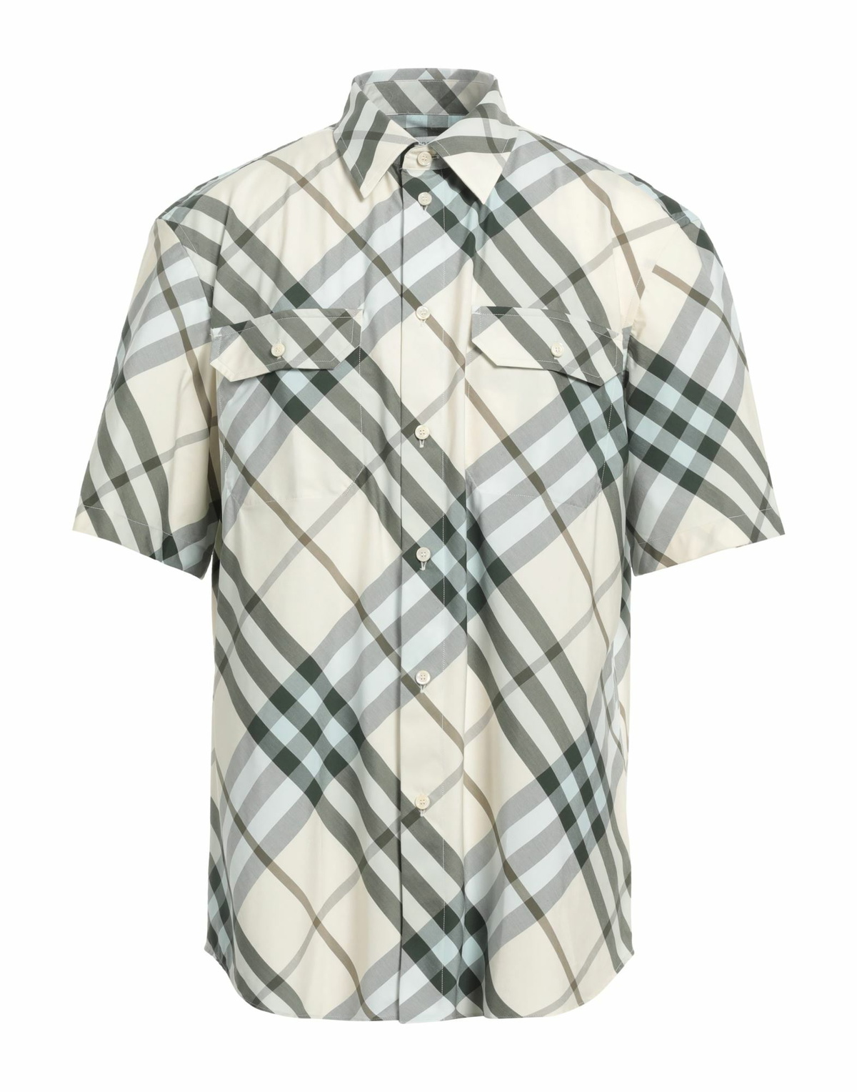Burberry Mens Shirt Dark in Green