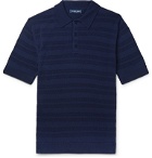 Frescobol Carioca - Striped Merino Wool Polo Shirt - Blue