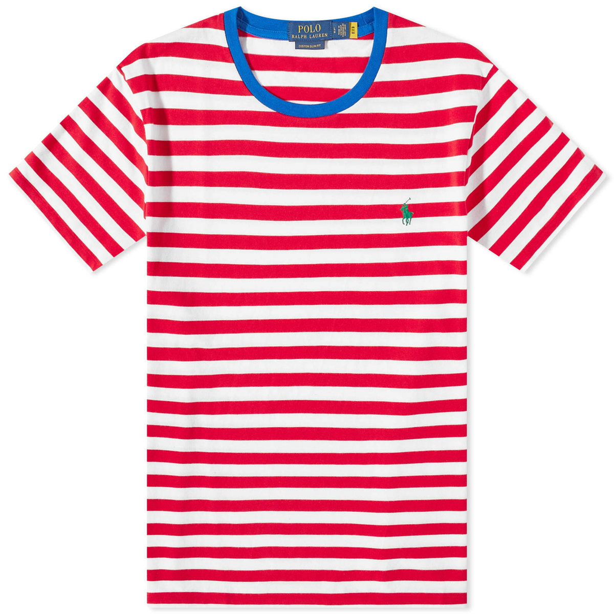 Polo Ralph Lauren Men's Stripe Custom Fit T-Shirt in Pandora