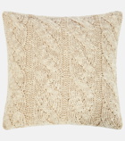 Brunello Cucinelli Cable-knit linen and silk pillow