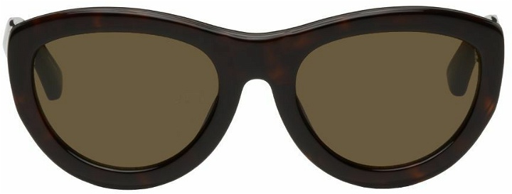 Photo: Dries Van Noten Tortoiseshell Linda Farrow Edition Round Sunglasses