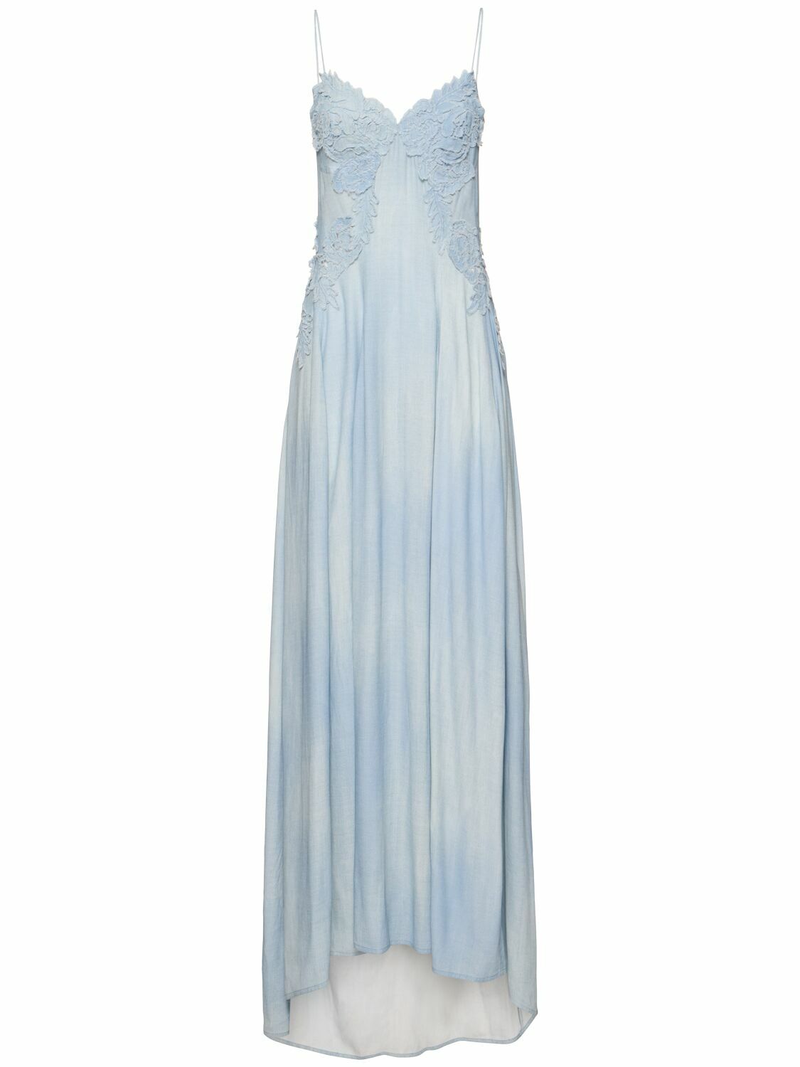 ERMANNO SCERVINO Embroidered Satin Maxi Dress Ermanno Scervino