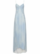 ERMANNO SCERVINO Embroidered Satin Maxi Dress