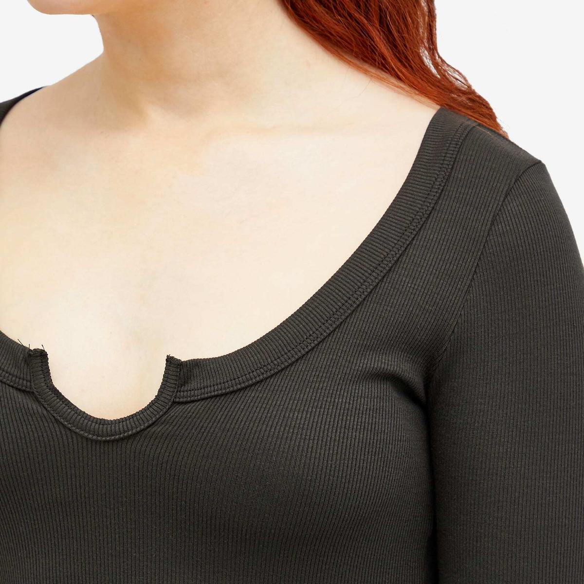 Joah Brown Women's Henley Long Sleeve Top in Vintage Black