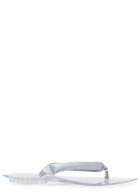 Alaïa Satin and Tpu Flip Flops Silver