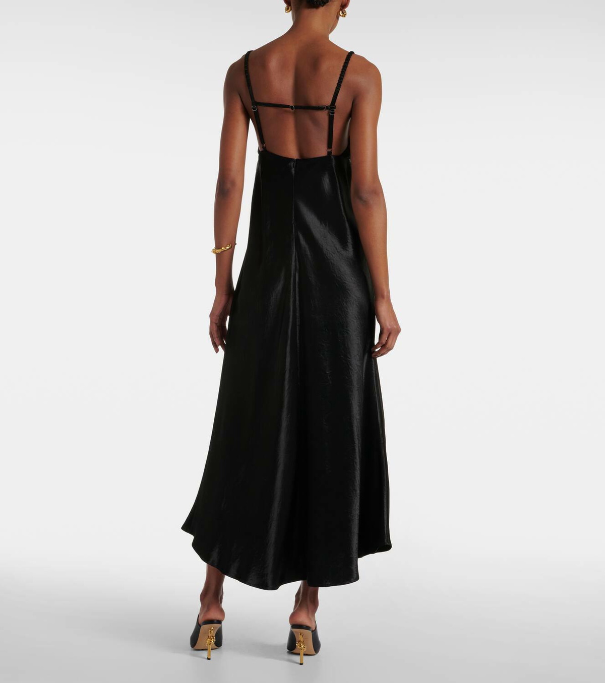 【関税＆送料込み】Max Mara Flowing Dress In Silk Satin 1221015806034-b-