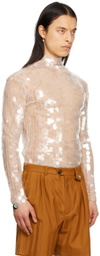 EGONlab Off-White Sequin Turtleneck