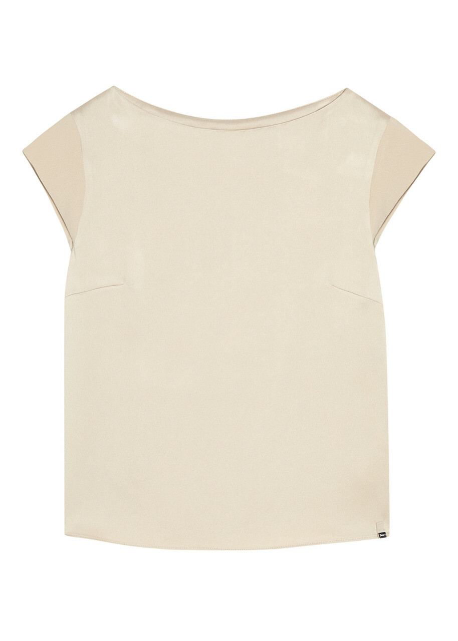 Herno Crepe de Chine top Cream