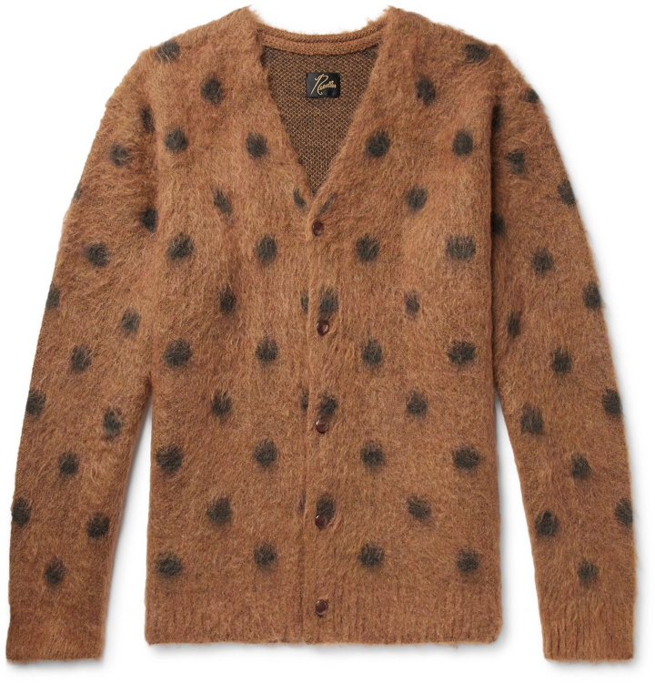 Photo: Needles - Polka-Dot Mohair and Wool-Blend Cardigan - Brown