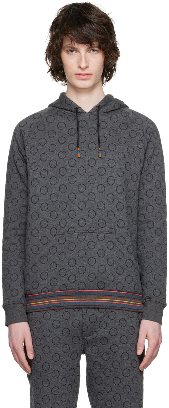 Paul Smith Gray Polka Dot Hoodie Paul Smith