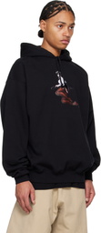 ABRA SSENSE Exclusive Black Printed Office Girl Hoodie
