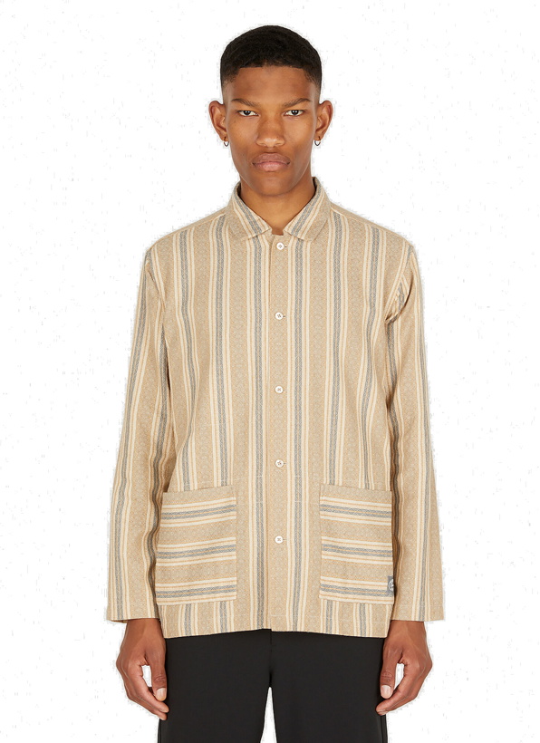 Photo: Dobby Stripe Classic Shirt in Brown