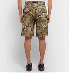 Nike - NikeLab Camouflage-Print Stretch-Shell Shorts - Men - Army green