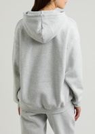 Rotate Sunday Logo Hooded Cotton Sweatshirt Light Grey