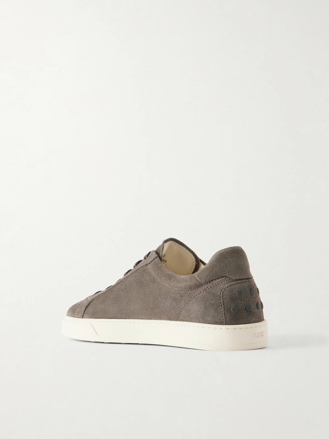 Tod's - Paneled Rubber-Trimmed Suede Sneakers - Gray