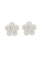 Marc Jacobs The Daisy Pavé Stud Earrings - Silver - One Size