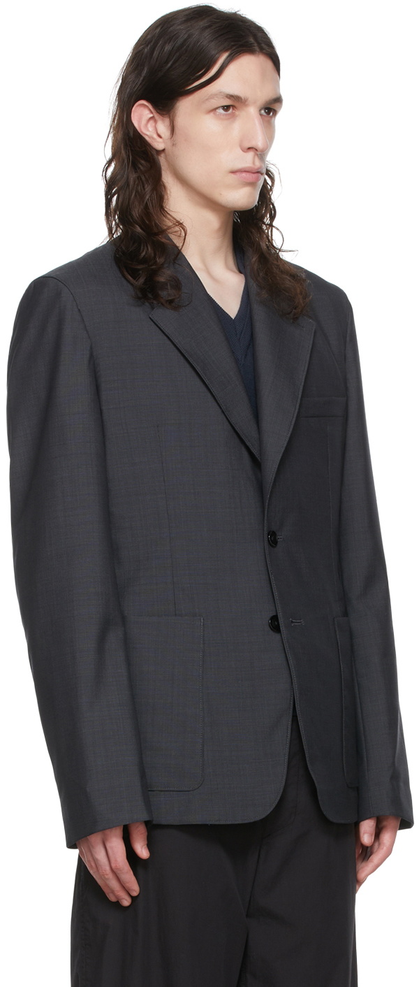 Lemaire Grey Wool Blazer