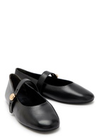Tory Burch Romy Leather Mary Jane Flats Black