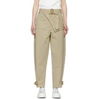 JW Anderson Beige Front Fold Utility Trousers