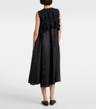 Noir Kei Ninomiya Ruffled wool midi dress