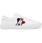 Moncler - New Monaco Logo-Appliquéd Leather Sneakers - White