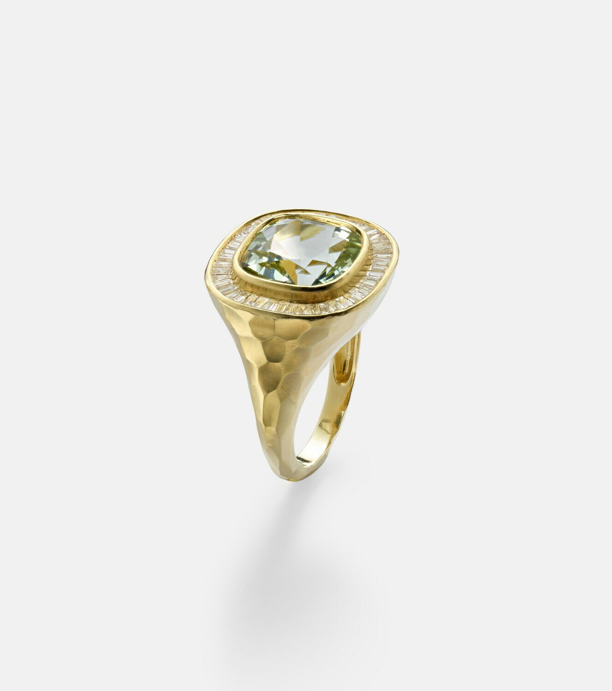 Octavia Elizabeth Chroma 18kt gold ring with beryl and diamonds