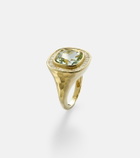 Octavia Elizabeth Chroma 18kt gold ring with beryl and diamonds