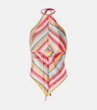 Missoni Mare Striped halterneck knit top