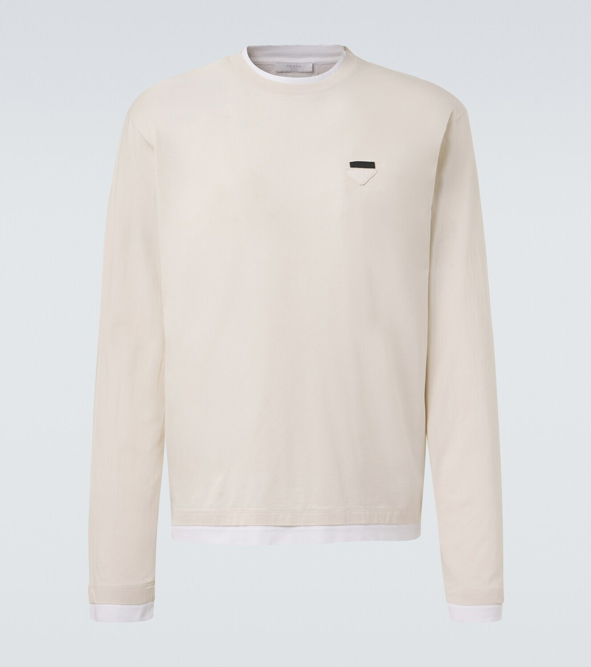 Prada Layered cotton jersey T-shirt