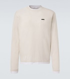Prada Layered cotton jersey T-shirt