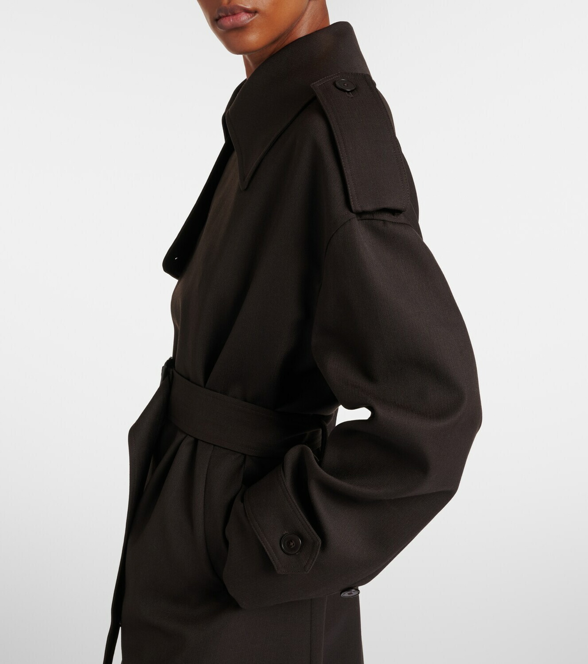 The Frankie Shop Dursley belted double-breasted trench coat