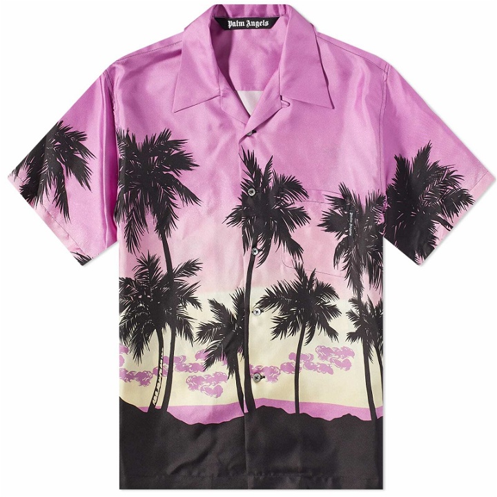 Photo: Palm Angels Men's Sunset Vacation Shirt in Purple/Black