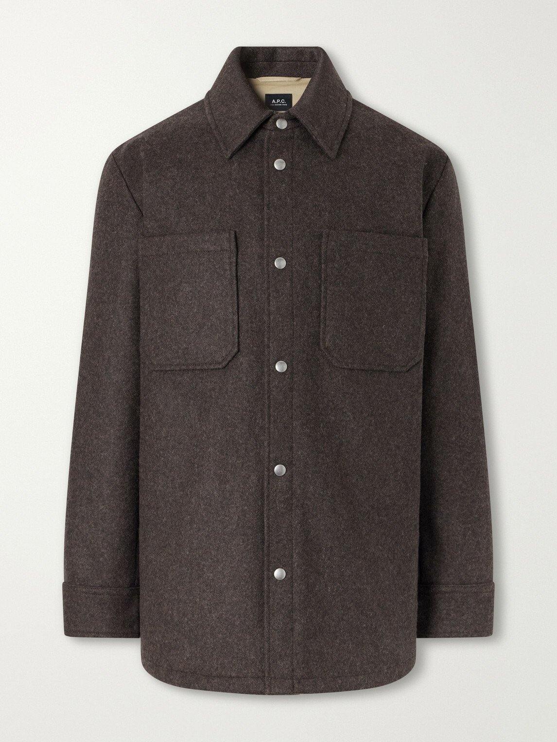 A.P.C. - Marcel Wool-Blend Felt Overshirt - Brown