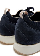 Aurélien Panelled Knit Sneakers Navy