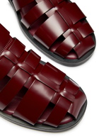 Alohas Perry Fisherman Leather Sandals Burgundy