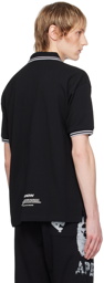 AAPE by A Bathing Ape Black Patch Polo