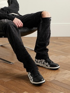 AMIRI - Stars Low Appliquéd Leather Sneakers - Black