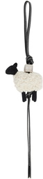 Loewe Black & Off-White Sheep Charm Keychain