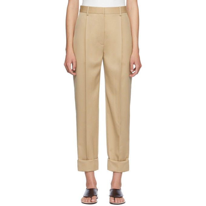 The Row Beige Marta Trousers The Row