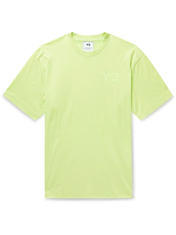 Photo: Y-3 - Logo-Print Cotton-Jersey T-Shirt - Yellow