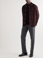 Caruso - Checked Wool and Cashmere-Blend Blouson Jacket - Red