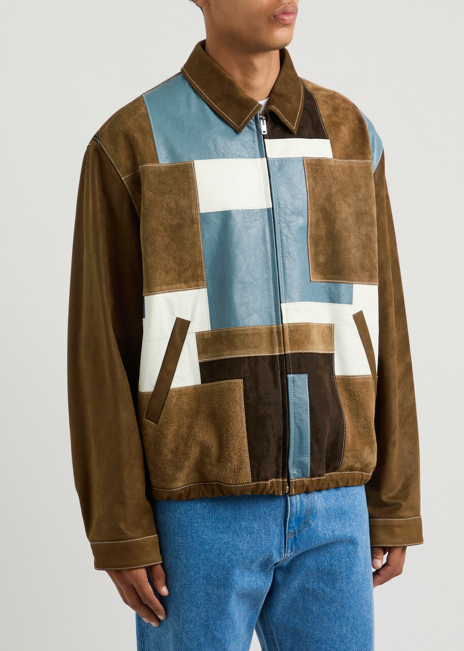 MARNIのジャケット Marni Patchwork Suede Jacket Multicoloured Marni