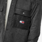 Tommy Jeans Men's Sherpa Fleece Overshirt in Black