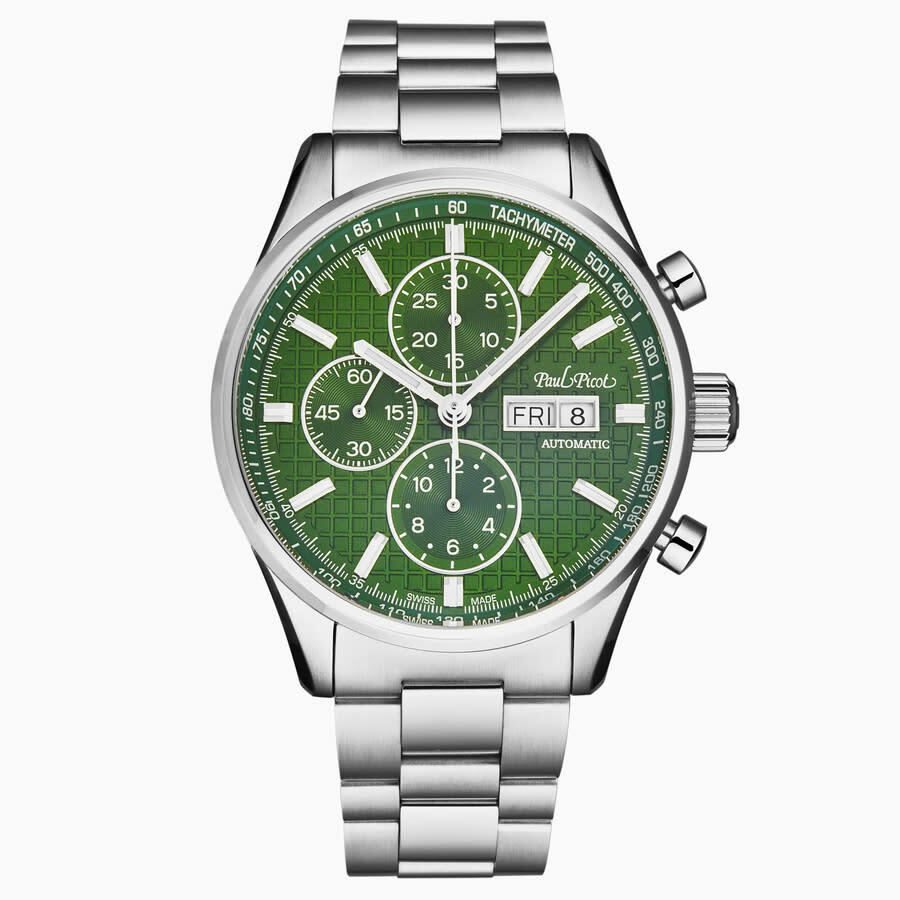 Paul Picot Gentleman Blazer Chronograph Automatic Green Dial Mens Watch P4309.SG.4000.6614