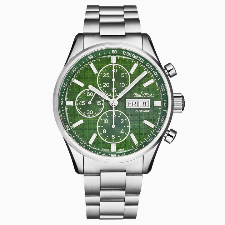 Photo: Paul Picot Gentleman Blazer Chronograph Automatic Green Dial Mens Watch P4309.SG.4000.6614