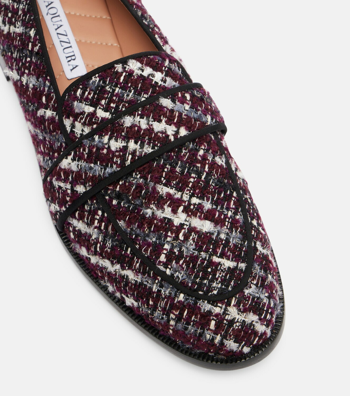 Aquazzura Martin tweed loafers