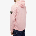 Stone Island Men's Supima Cotton Twill Stretch Hooded Jacket in Pink