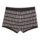 Dolce and Gabbana Black and White Logo Boxer Briefs